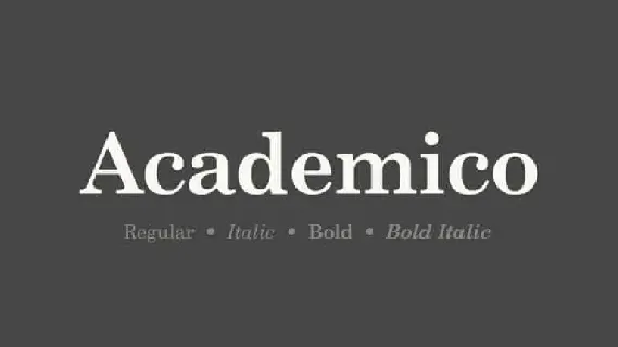 Academico Serif font