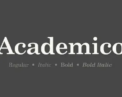 Academico Serif font