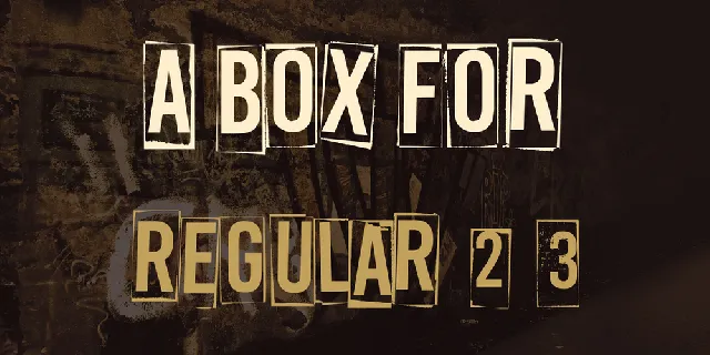A Box For Family font