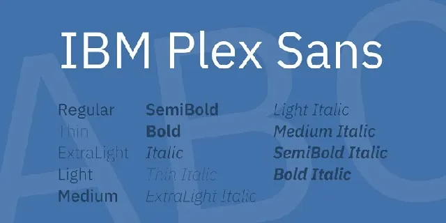IBM Plex Sans Family font