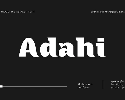 Adahi Personal Use font