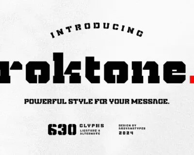 Roktone font