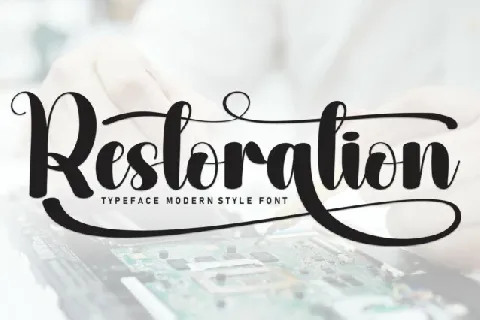Restoration Script font