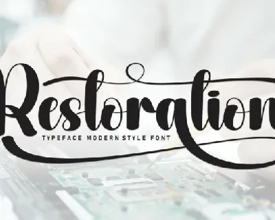 Restoration Script font
