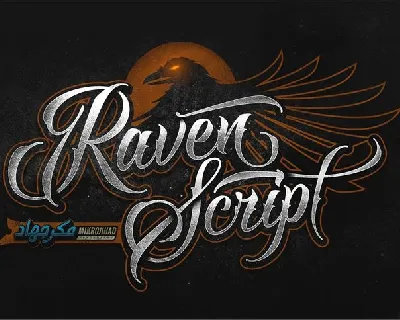 Raven Script Free font