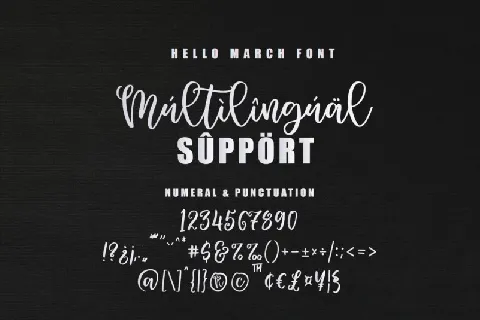 Hello March font