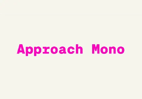 Approach Mono Family font