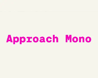 Approach Mono Family font