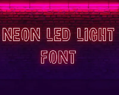 Neon Led Light font
