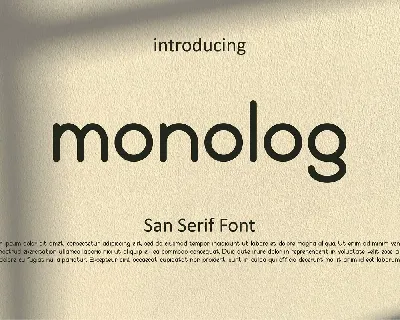 Monolog font