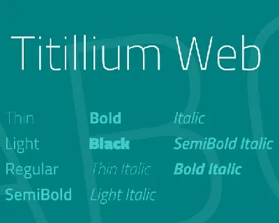 Titillium Web Family font