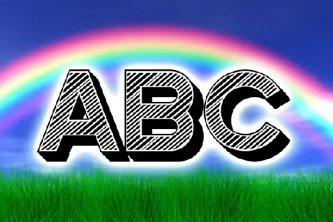 Rainbow font