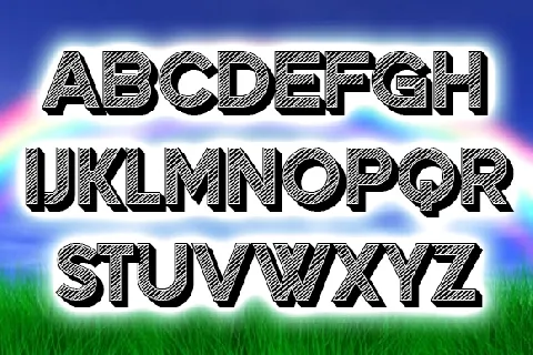 Rainbow font