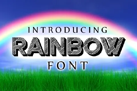 Rainbow font