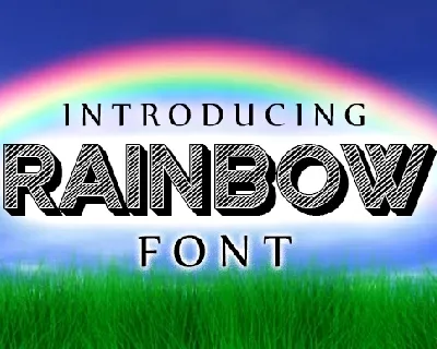 Rainbow font