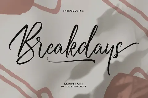 Breakdays Demo font