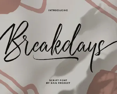 Breakdays Demo font