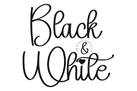 Black And White font