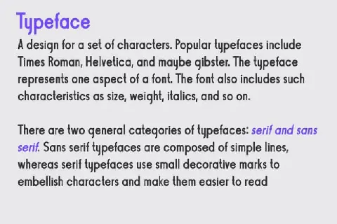 Gibster Sans Serif font