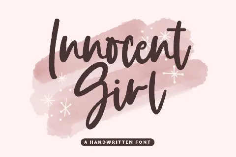Innocent Girl Personal Use Only font