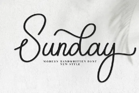 Sunday Calligraphy font