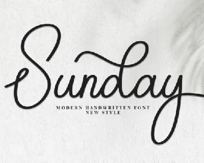 Sunday Calligraphy font