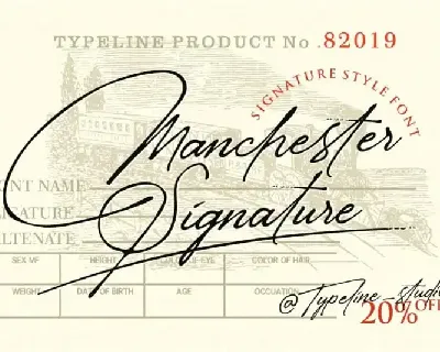 Manchester Signature font