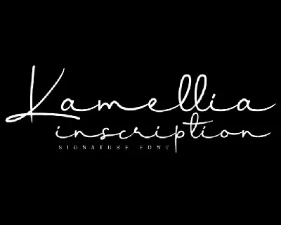 Kamellia Signature font