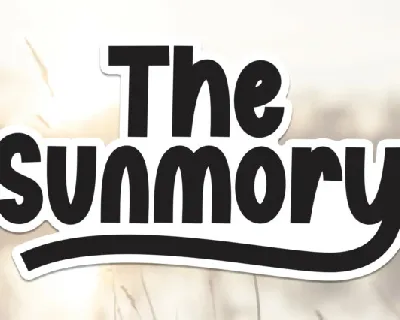 The Sunmory Display font