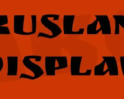 Ruslan Display font