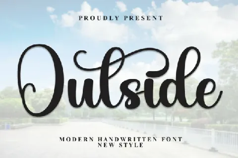 Outside Script font