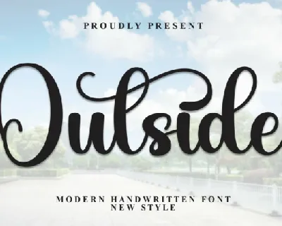 Outside Script font