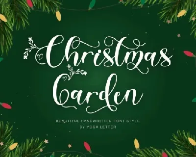 Christmas Garden Script font