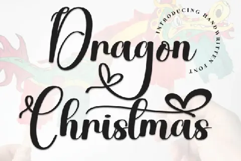 Dragon Christmas Calligraphy font