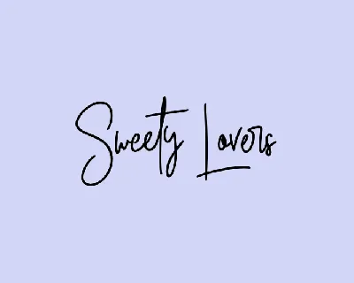 Sweety Lovers Signature font