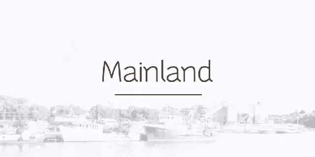 Mainland PERSONAL font