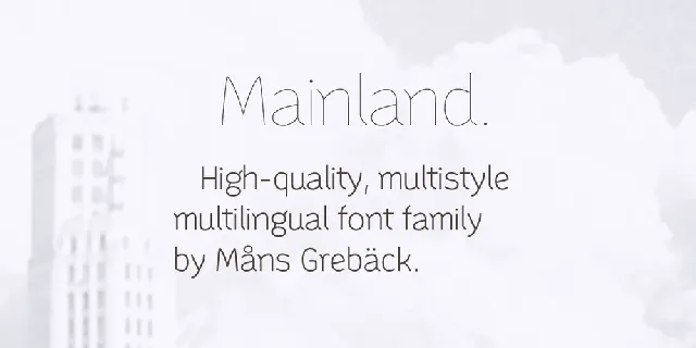 Mainland PERSONAL font