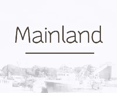 Mainland PERSONAL font