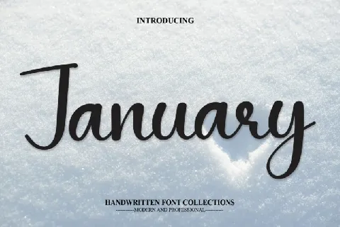 January Script font