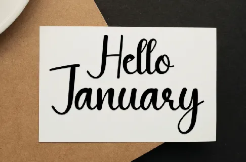 January Script font