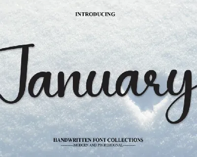 January Script font