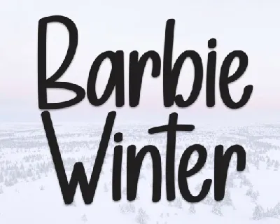 Barbie Winter Display font