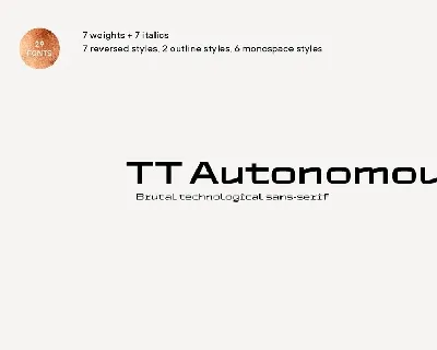 TT Autonomous Family font
