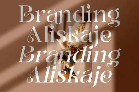 Branding Aliskaje font