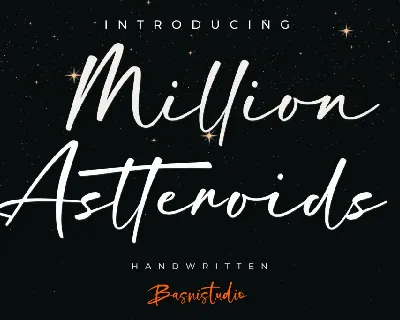 Million Astteroids font