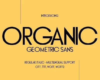 Organic font