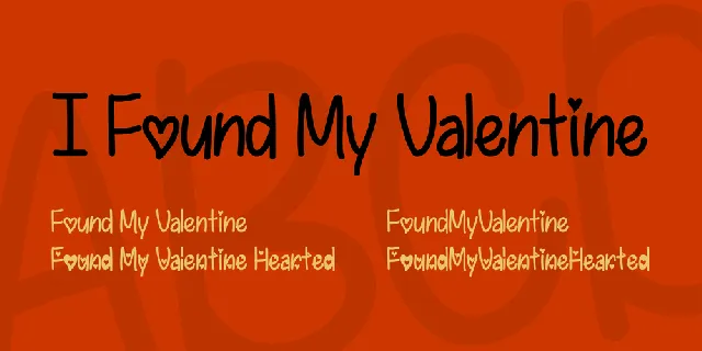 I Found My Valentine font