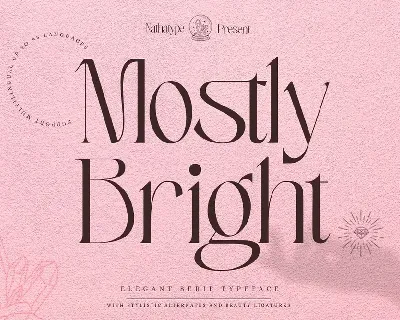 Mostly Bright font