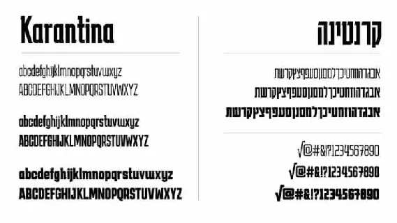 Karantina Slab Serif font