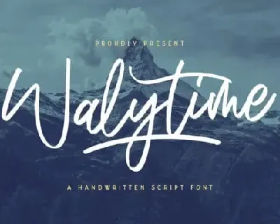 Walytime Script font